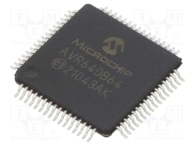 Ic: Microcontrolador Avr; Tqfp64; Interr.Exter: 55; Cmp: 3; Avr64