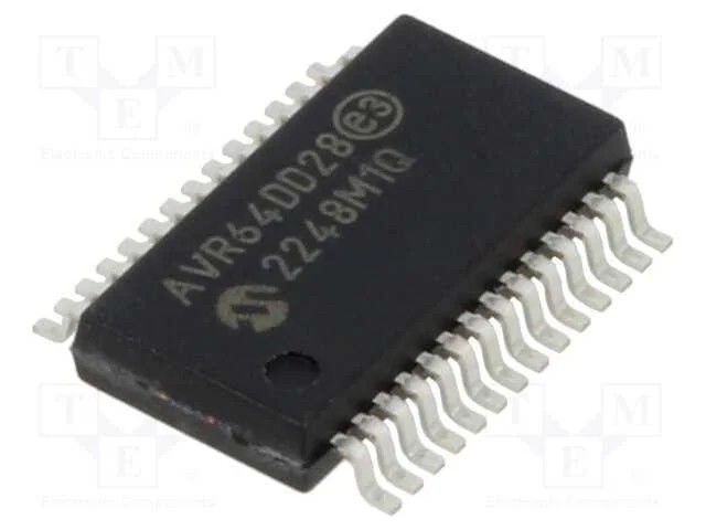 Ic: Microcontrolador Avr; Ssop28; Interr.Exter: 23; Cmp: 1; Avr64