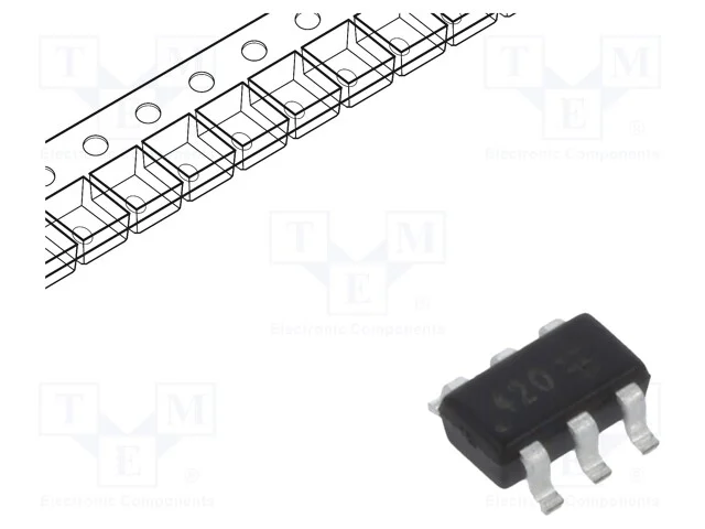 IC: driver, trans&iacute;stor individual, SOT26, 10&divide;350m.