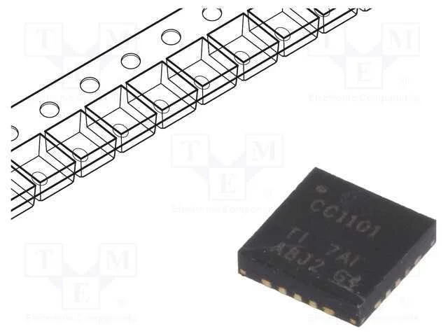 IC: transceptor RF, 600kbps, 1,8&divide;3,6VDC, SPI, SMD.