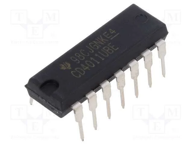 Ic: Digital; Nand; Ch: 4; In: 2; Cmos; Tht; Pdip14; 3&divide;18vdc; -55&divide;125&deg;c