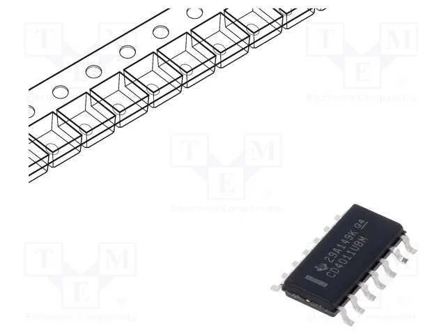 Ic: Digital; Nand; Ch: 4; In: 2; Cmos; Smd; Soic14; 3&divide;18vdc; -55&divide;125&deg;c