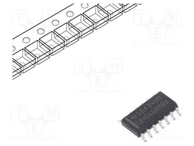 Ic: Digital; Bilateral,Interruptor; Ch: 4; Cmos; Smd; So14; 3&divide;18vdc