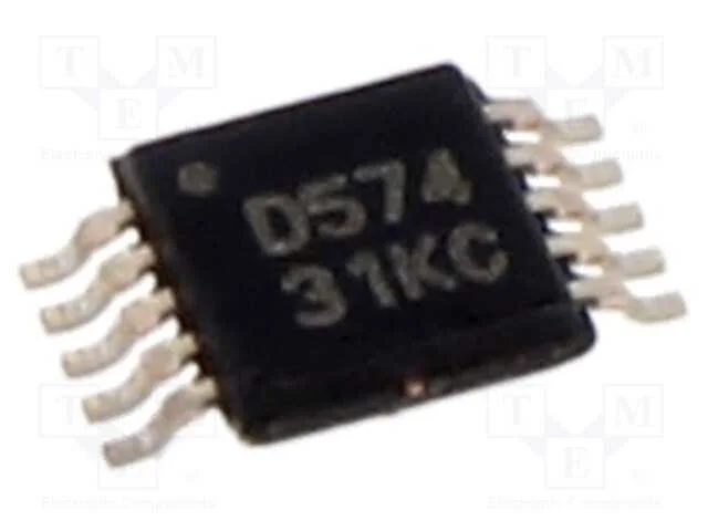 IC: Conversor D/A, 8bit, 188ksps, Ch: 4, VSSOP10,.