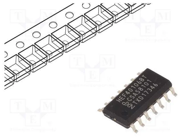 IC: digital, NOT, Ch: 6, CMOS, SMD, SO14, 3&divide;15VDC.