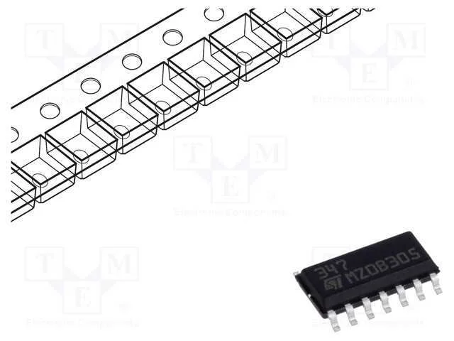 IC: amplificador operacional, 4MHz, 8&divide;36V, Ch: 4,.