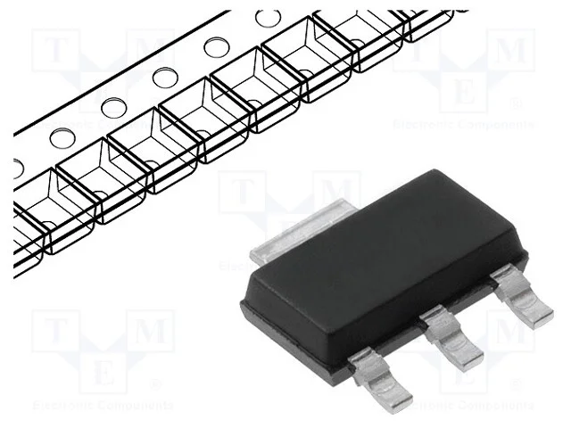 Ic: Estabilizador de Tensão; Ldo,Linear,Não Regulado; 3,3v; 1a