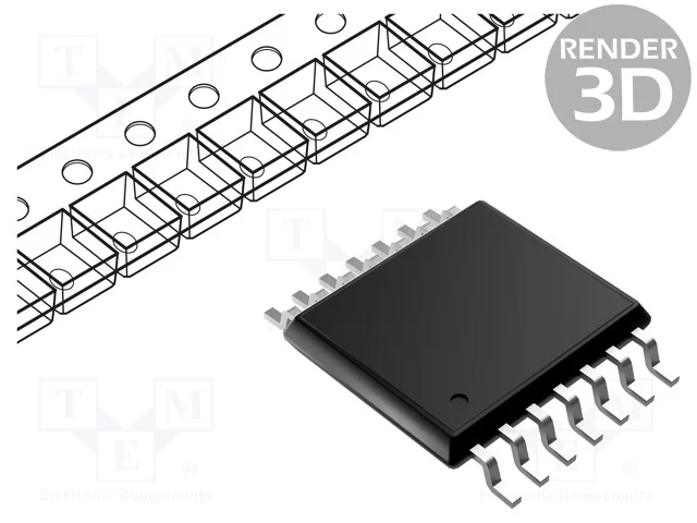 Ic: Amplificador Operacional; 1mhz; 2,7÷5,5v; Ch: 4; Tssop14