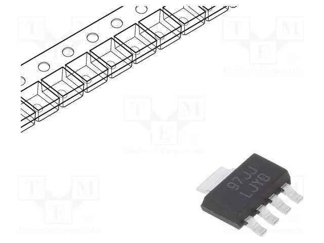 Ic: Estabilizador de Tensão; Ldo,Não Regulado; 3,3v; 0,5a; Smd
