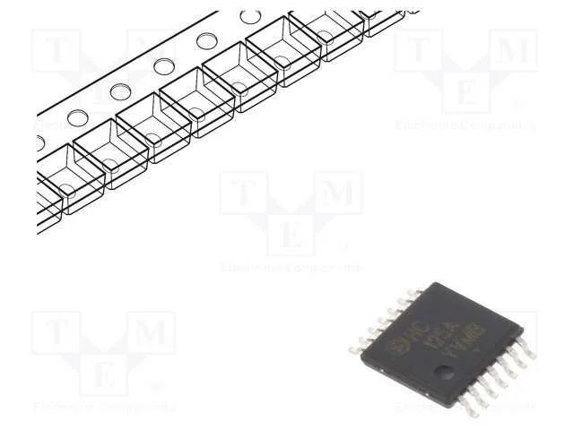 Ic: Digital; Amort.,Não Invertível; Ch: 4; Cmos; Smd; Tssop14; Hc