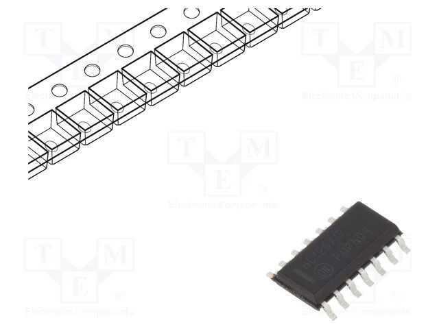 Ic: Digital; Amort.,Não Invertível; Ch: 4; Cmos,Ttl; Smd; So14; Hc