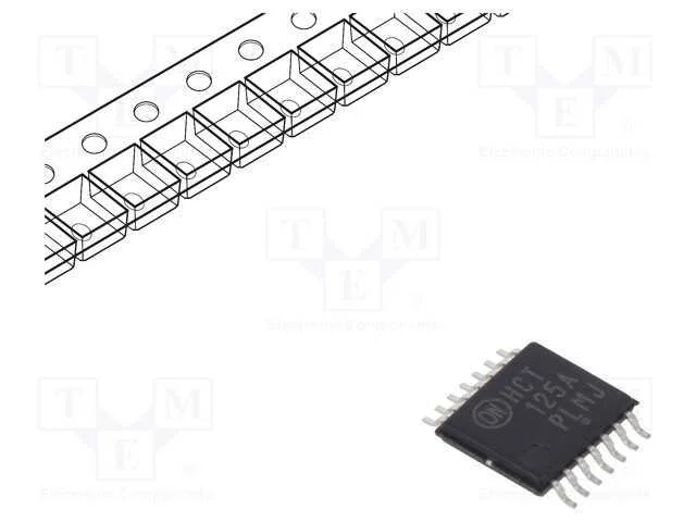 Ic: Digital; Amort.,Não Invertível; Ch: 4; Cmos,Ttl; Smd; Tssop14