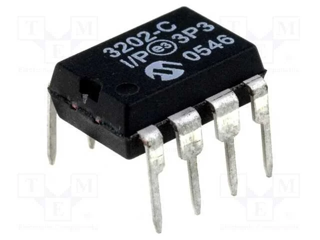 Ic: Conversor A/D; Ch: 2; 12bit; 100ksps; 2,7÷5,5v; Dip8