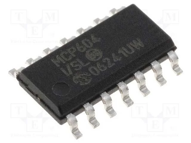 Ic: Amplificador Operacional; 2,8mhz; Ch: 4; So14; 2,7÷6vdc; Ib: 1pa