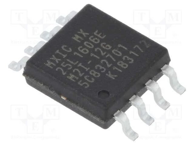 IC: memória FLASH, 16MbFLASH, SPI, 86MHz, 2,7÷3,6.
