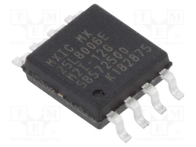 IC: memória FLASH, 8MbFLASH, SPI, 86MHz, 2,7÷3,6V.