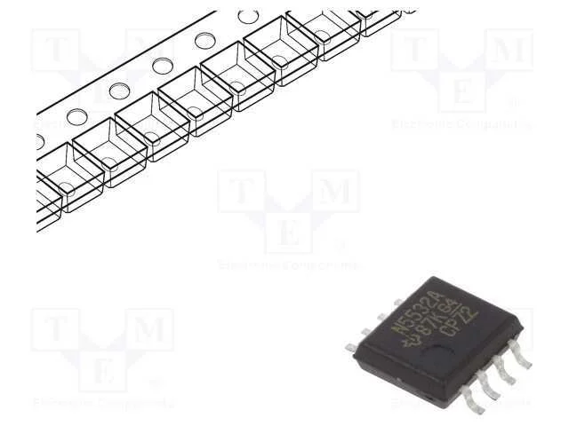 Ic: Amplificador Operacional; 10mhz; Ch: 2; So8ps; ±5÷15vdc; Ib: 1ua