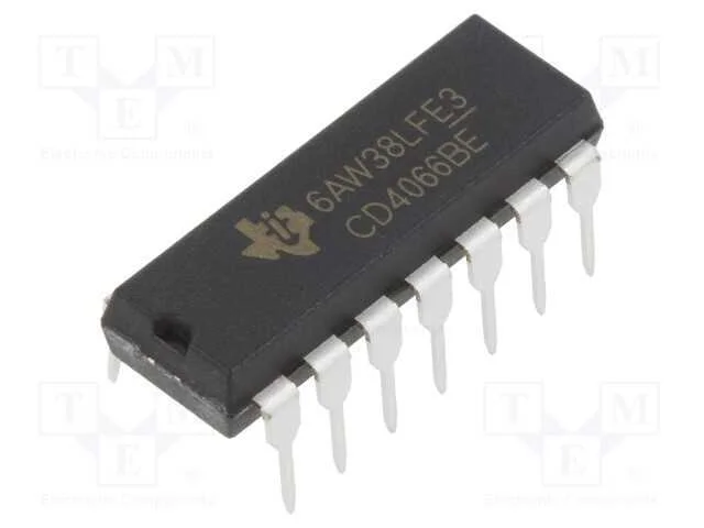 Ic: Digital; Interruptor; Ch: 4; Dip14; 3÷18vdc; 30ua; Cmos