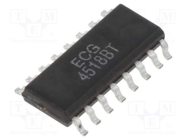 Ic: Digital; Bcd,Contador Crescente; Ch: 2; Cmos; Smd; So16; 3&divide;18vdc