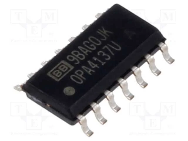 IC: amplificador operacional, 1MHz, Ch: 4, SO14, .