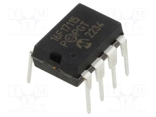IC: microcontrolador PIC, 14kB, ADC,DAC,EUSART,I2.