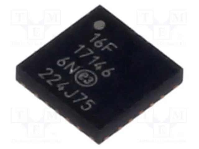 IC: microcontrolador PIC, 28kB, 32MHz, EUSART,I2C.