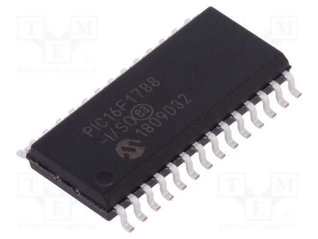 IC: microcontrolador PIC, 28kB, 32MHz, 2,3&divide;5,5VDC.