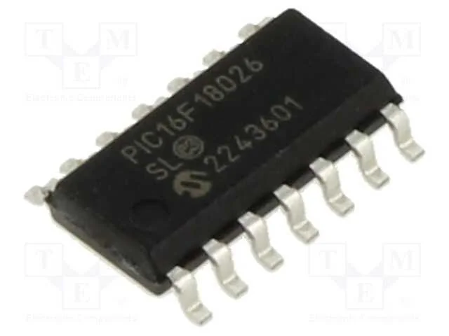 IC: microcontrolador PIC, 28kB, 32MHz, EUSART,I2C.