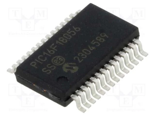 IC: microcontrolador PIC, 28kB, ADC,DAC,EUSART,I2.