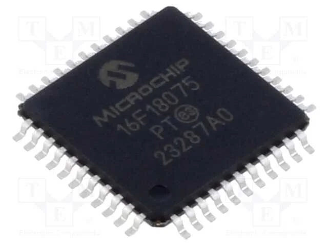 IC: microcontrolador PIC, 14kB, 32MHz, 1,8&divide;5,5VDC.