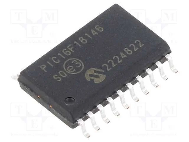 IC: microcontrolador PIC, 28kB, 1,8&divide;5,5VDC, SMD, .