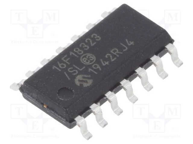 IC: microcontrolador PIC, 3,5kB, 32MHz, 2,3&divide;5,5VD.