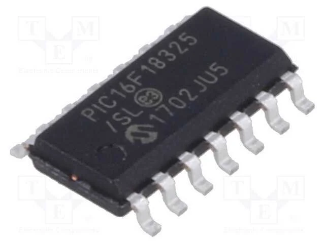 IC: microcontrolador PIC, 14kB, 32MHz, 2,3&divide;5,5VDC.