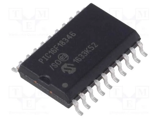 IC: microcontrolador PIC, 28kB, 32MHz, 2,3&divide;5,5VDC.