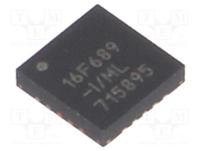 IC: microcontrolador PIC, 7kB, 20MHz, 2&divide;5,5VDC, S.