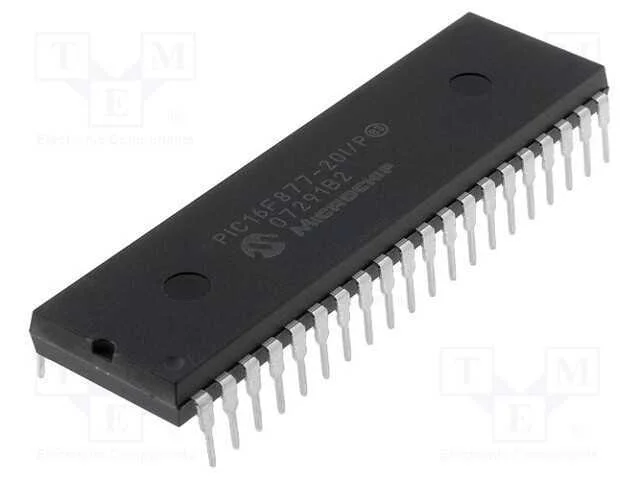IC: microcontrolador PIC, 14kB, 20MHz, 4&divide;5,5VDC, .