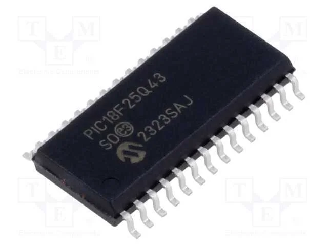 IC: microcontrolador PIC, 64MHz, 1,8&divide;5,5VDC, SMD,.
