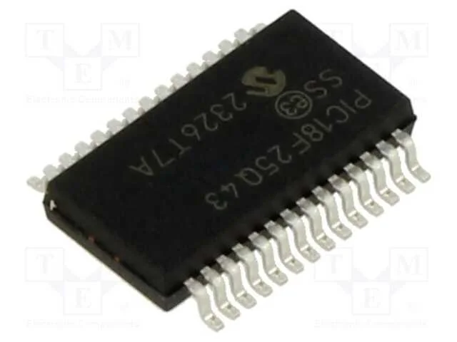 IC: microcontrolador PIC, 64MHz, 1,8&divide;5,5VDC, SMD,.