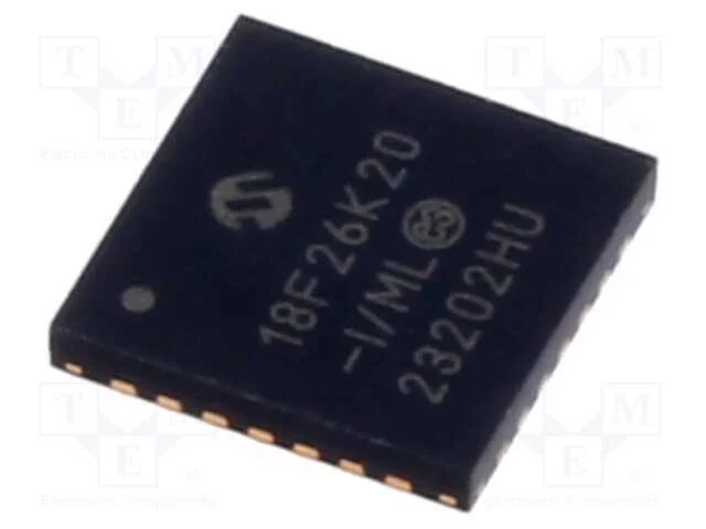 IC: microcontrolador PIC, 64MHz, 1,8&divide;3,6VDC, SMD,.