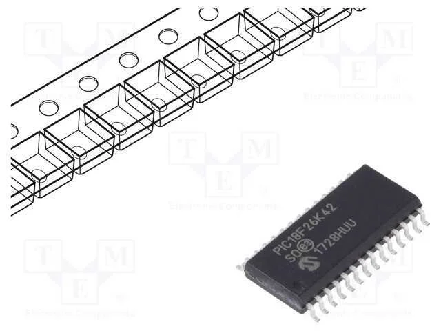 IC: microcontrolador PIC, 64kB, 64MHz, 2,3&divide;5,5VDC.