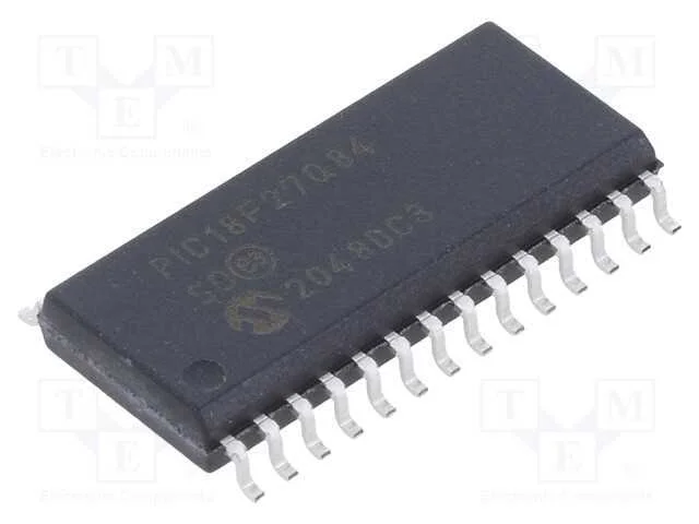 IC: microcontrolador PIC, 128kB, 64MHz, 1,8&divide;5,5VD.