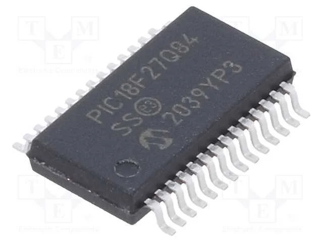 IC: microcontrolador PIC, 128kB, 64MHz, 1,8&divide;5,5VD.