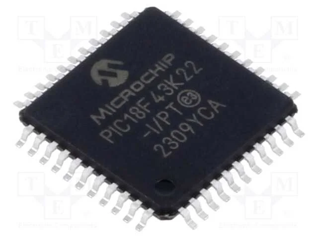IC: microcontrolador PIC, 64MHz, 2,3&divide;5,5VDC, SMD,.