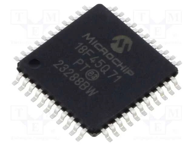 IC: microcontrolador PIC, 32kB, 64MHz, 1,8&divide;5,5VDC.