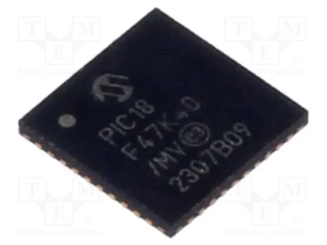 IC: microcontrolador PIC, 128kB, 64MHz, 2,3&divide;5,5VD.
