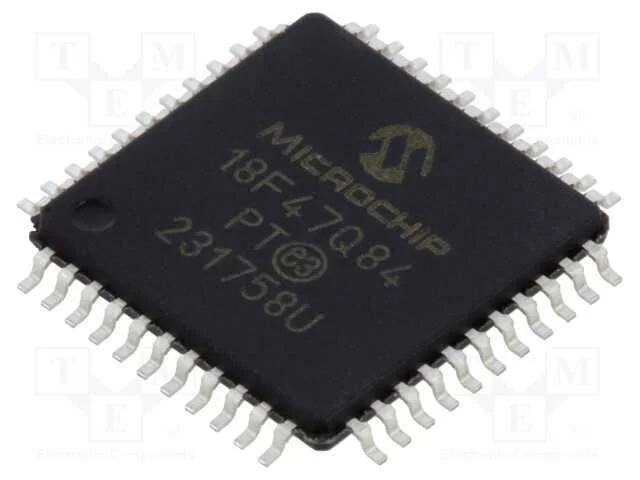 IC: microcontrolador PIC, 64MHz, 1,8&divide;5,5VDC, SMD,.