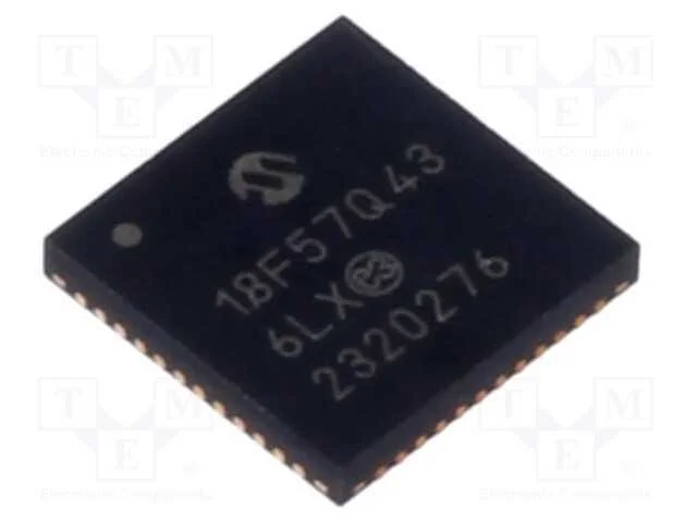 IC: microcontrolador PIC, 64MHz, 1,8&divide;5,5VDC, SMD,.