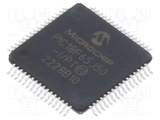 IC: microcontrolador PIC, 48MHz, 2&divide;3,6VDC, SMD, T.