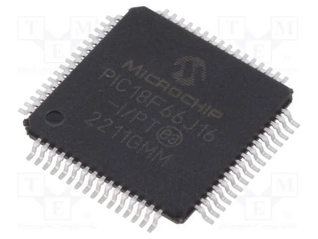 IC: microcontrolador PIC, 48MHz, 2&divide;3,6VDC, SMD, T.