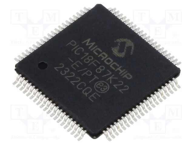 IC: microcontrolador PIC, 64MHz, 1,8&divide;5,5VDC, SMD,.